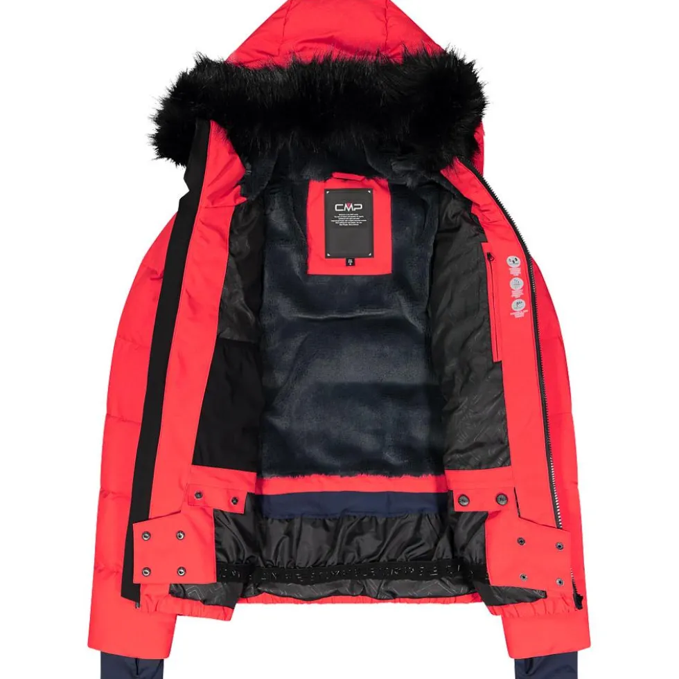 Giubbotto tecnico CMP Woman Jacket Fix Hood Corallo