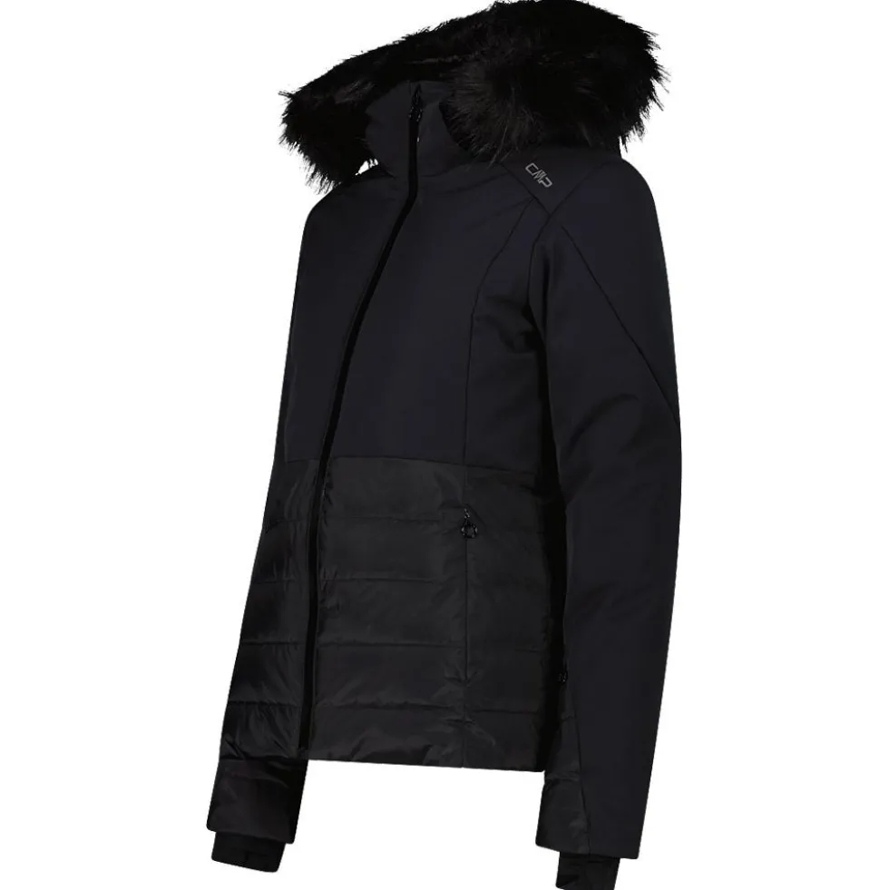 Giubbotto tecnico CMP Woman Jacket Zip Hood Nero