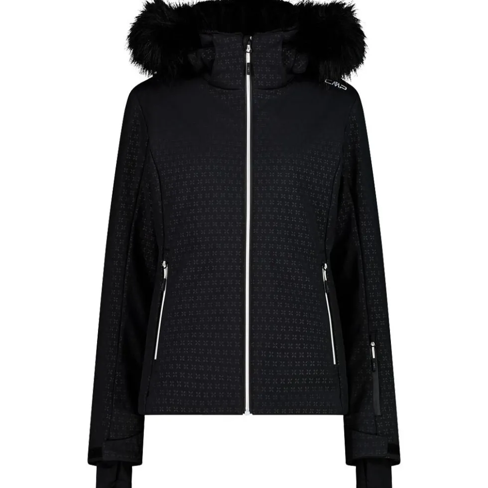 Giubbotto tecnico CMP Woman Jacket Zip Hood Nero