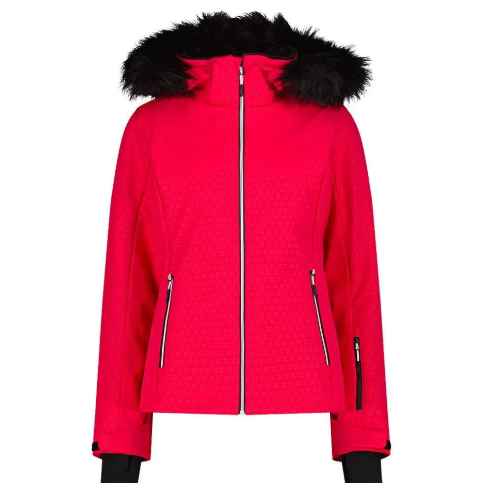 Giubbotto tecnico CMP Woman Jacket Zip Hood Carminio