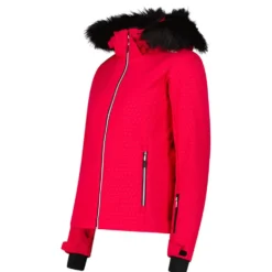 Giubbotto tecnico CMP Woman Jacket Zip Hood Carminio