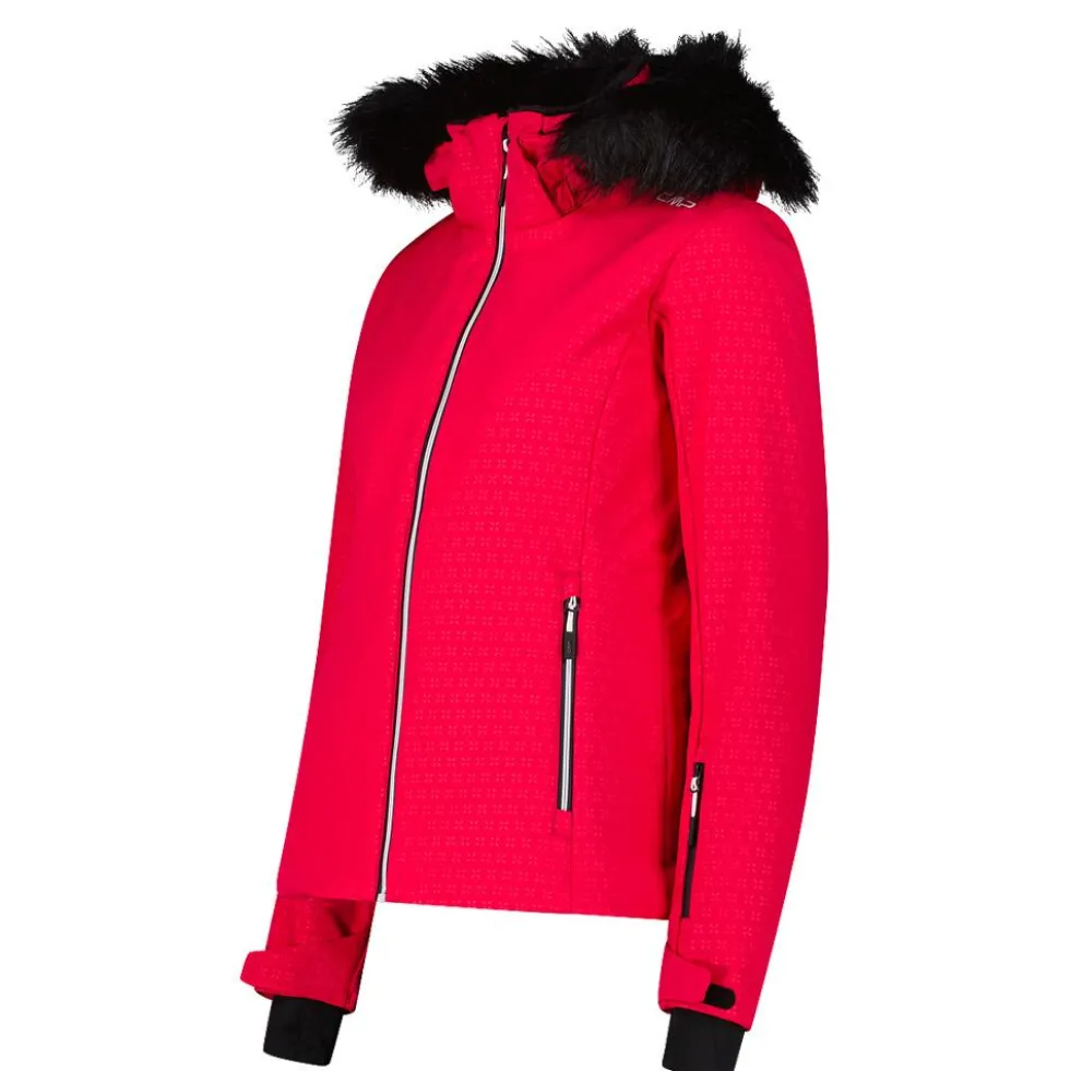 Giubbotto tecnico CMP Woman Jacket Zip Hood Carminio