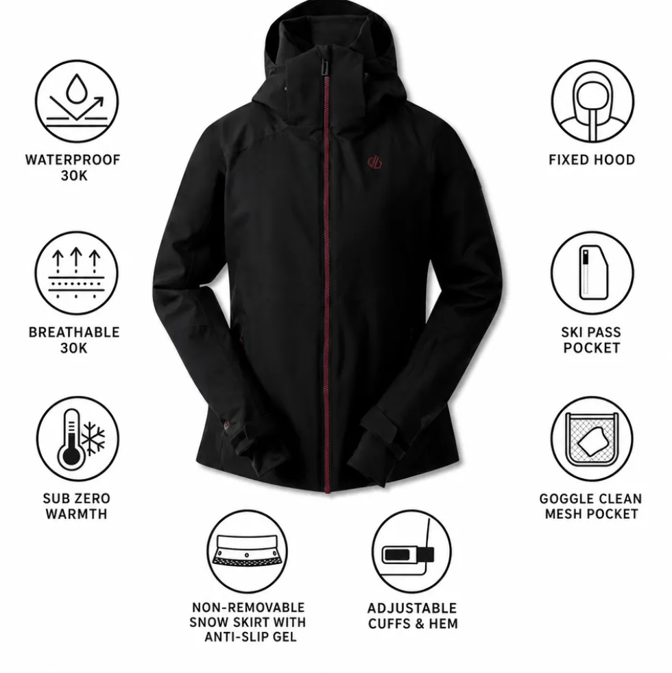 Giubbotto tecnico DARE2B Flurry II Jacket Black