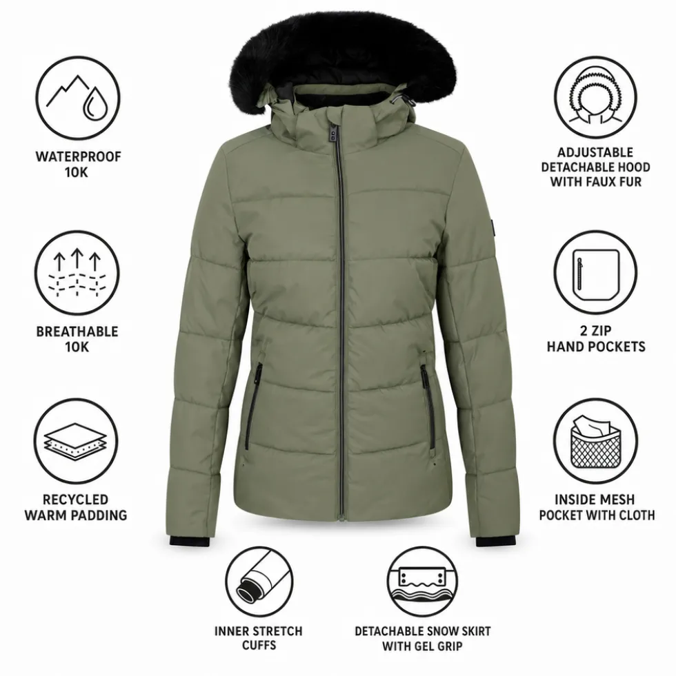 Giubbotto tecnico DARE2B Glamorize V Jacket Olivine Green