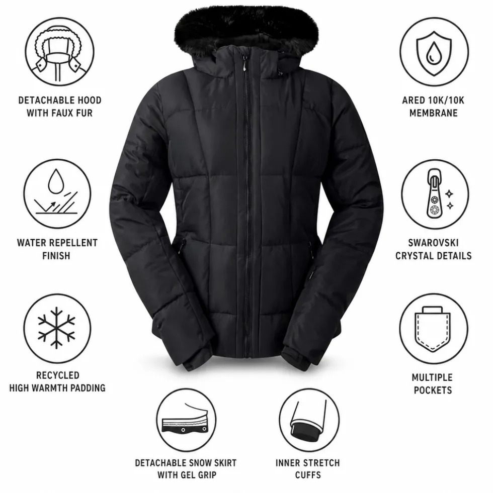 Giubbotto tecnico DARE2B Glamorize VI Jacket Black
