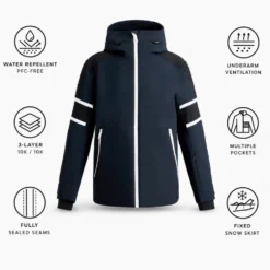 Giubbotto tecnico Fusalp Amwo Marin Noir Neige