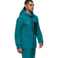 Giubbotto tecnico Mammut Stoney Hs Hooded Jacket Men Deep Teal Black