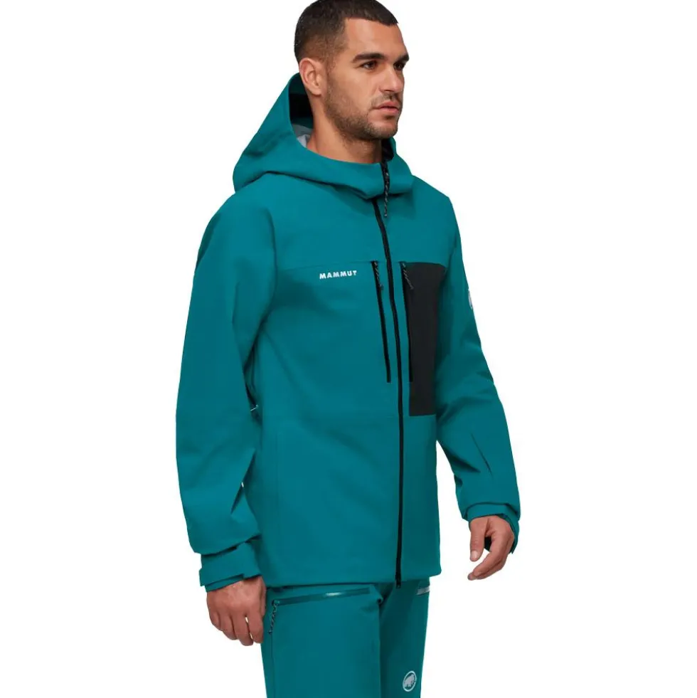Giubbotto tecnico Mammut Stoney Hs Hooded Jacket Men Deep Teal Black