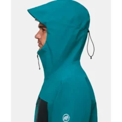Giubbotto tecnico Mammut Stoney Hs Hooded Jacket Men Deep Teal Black