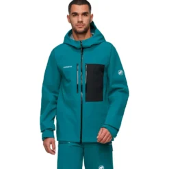 Giubbotto tecnico Mammut Stoney Hs Hooded Jacket Men Deep Teal Black