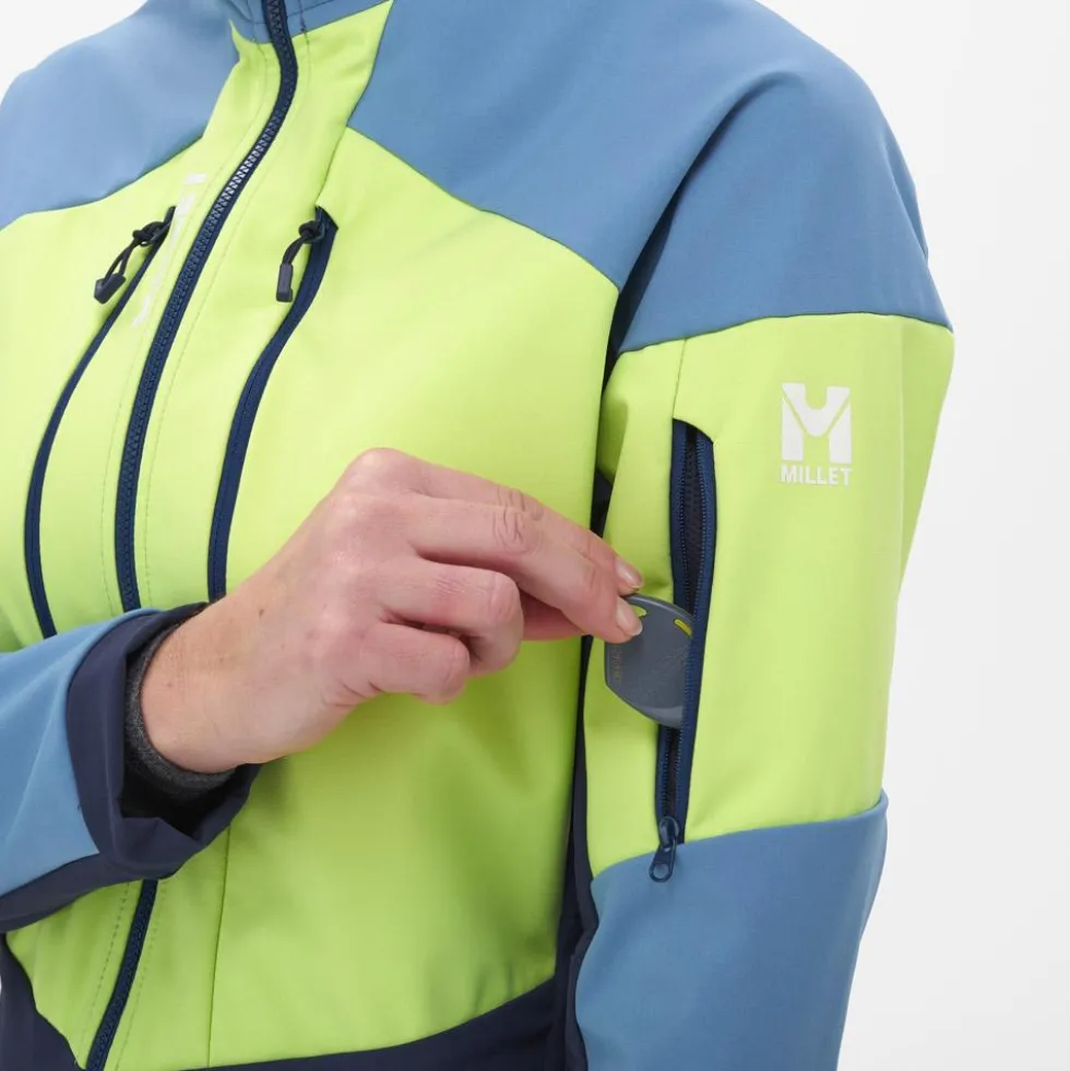 Giubbotto tecnico Millet White Shield Jkt W Saphir Limoncello