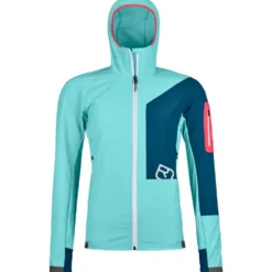 Giubbotto tecnico Ortovox Berrino Hooded Jkt W Ice Waterfall