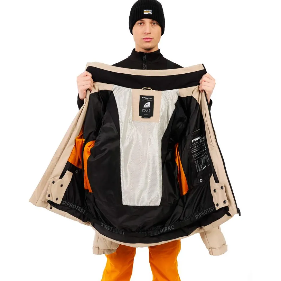 Giubbotto tecnico Protest PrtNaldo Snow Jacket Bamboobeige