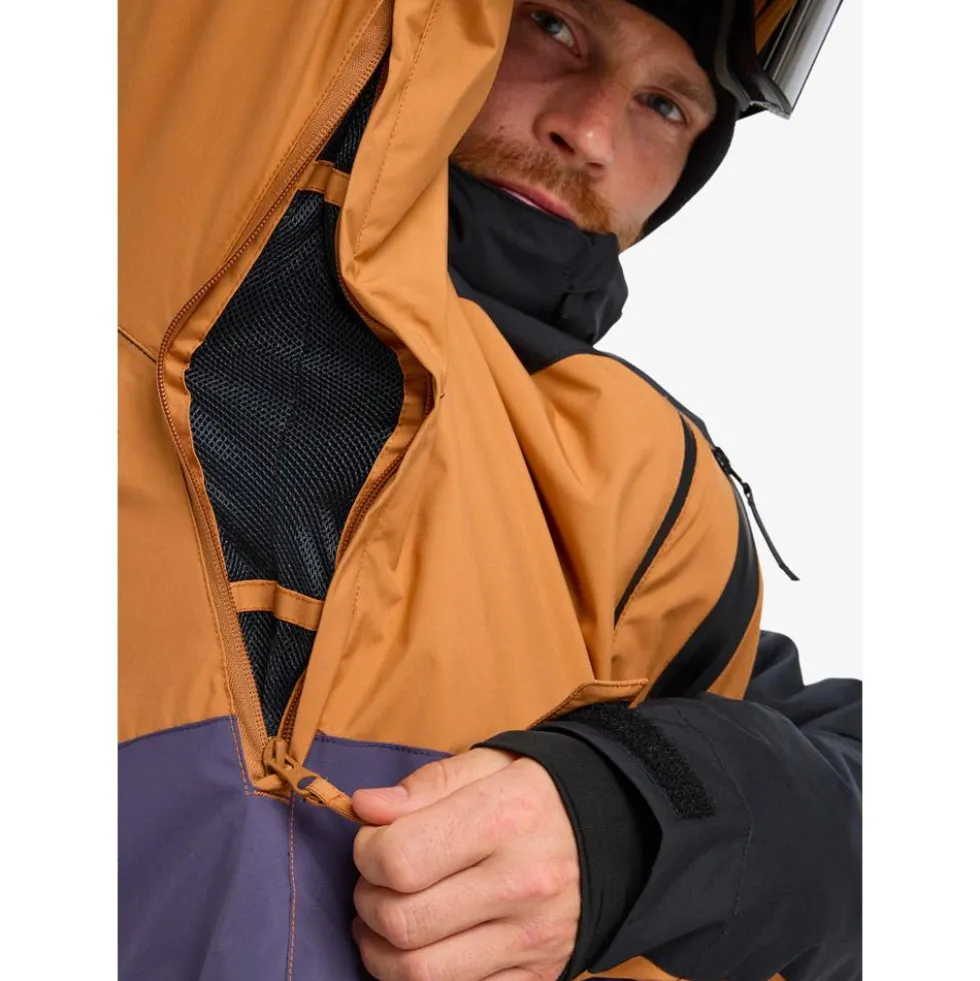 Giubbotto tecnico Quiksilver Sycamore Block 20K Jacket Almond