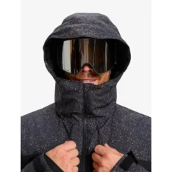 Giubbotto tecnico Quiksilver Sycamore Printed Jacket Mountain Static True Black