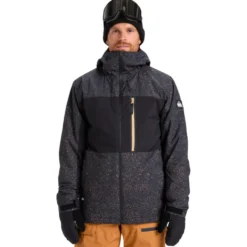 Giubbotto tecnico Quiksilver Sycamore Printed Jacket Mountain Static True Black