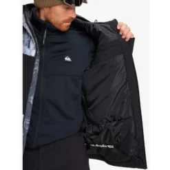 Giubbotto tecnico Quiksilver Sycamore Printed Jacket Mountain Static True Black