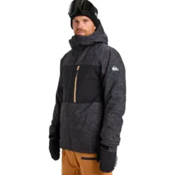 Giubbotto tecnico Quiksilver Sycamore Printed Jacket Mountain Static True Black