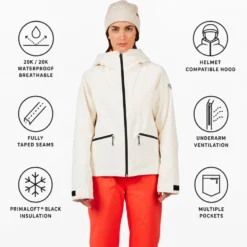 Giubbotto tecnico Rossignol W Rochrun Insulated Jacket Nature White