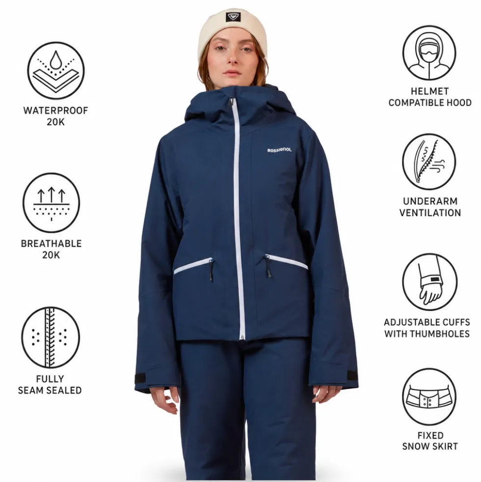 Giubbotto tecnico Rossignol W Rochrun Insulated Jacket Dark Navy
