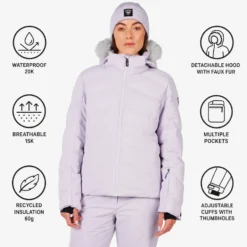 Giubbotto tecnico Rossignol W Staci Insulated Jacket Galactic Lilac