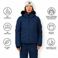 Giubbotto tecnico Rossignol W Staci Insulated Jacket Dark Navy