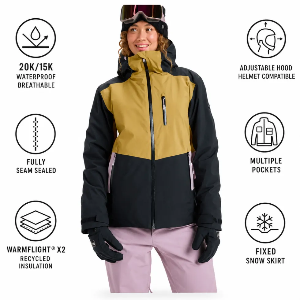 Giubbotto tecnico Roxy Stormdash Jacket Fennel Seed