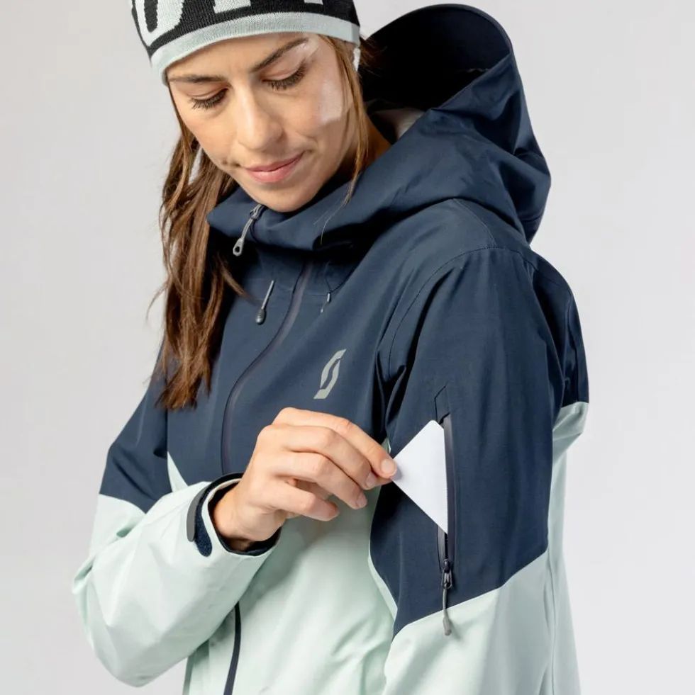 Giubbotto tecnico Scott W's Explorair 3L Jacket Fresh Green Dark Blue