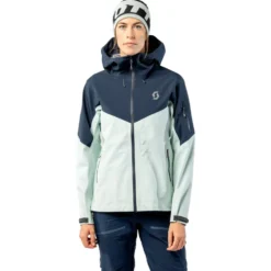 Giubbotto tecnico Scott W's Explorair 3L Jacket Fresh Green Dark Blue