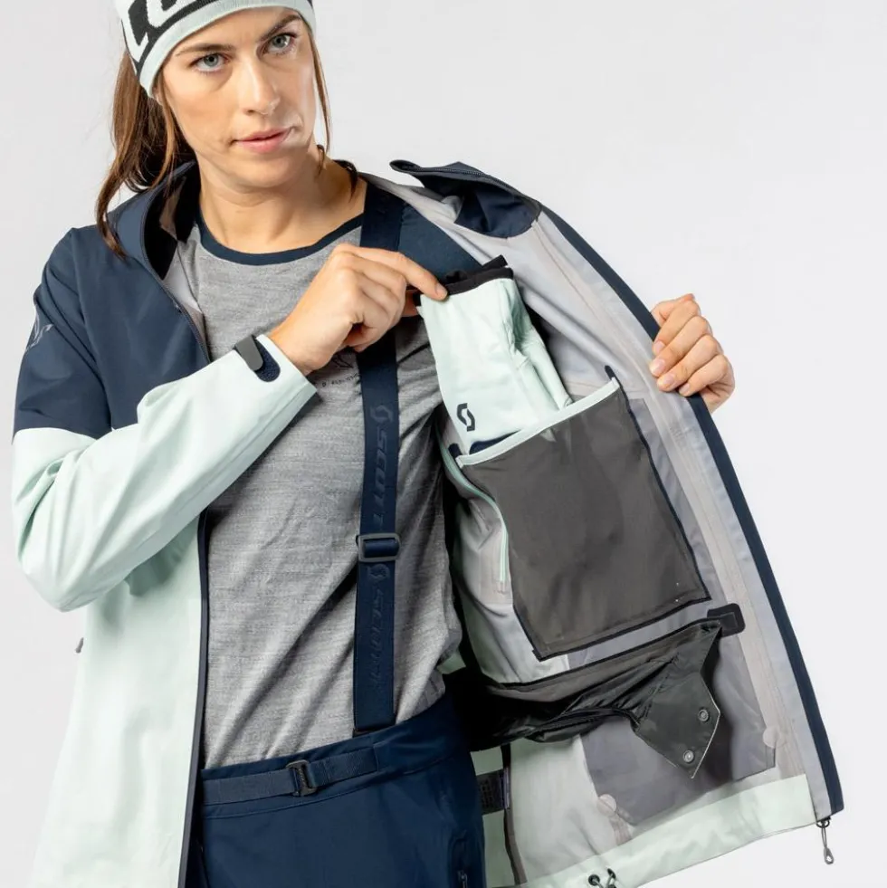 Giubbotto tecnico Scott W's Explorair 3L Jacket Fresh Green Dark Blue
