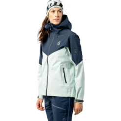 Giubbotto tecnico Scott W's Explorair 3L Jacket Fresh Green Dark Blue