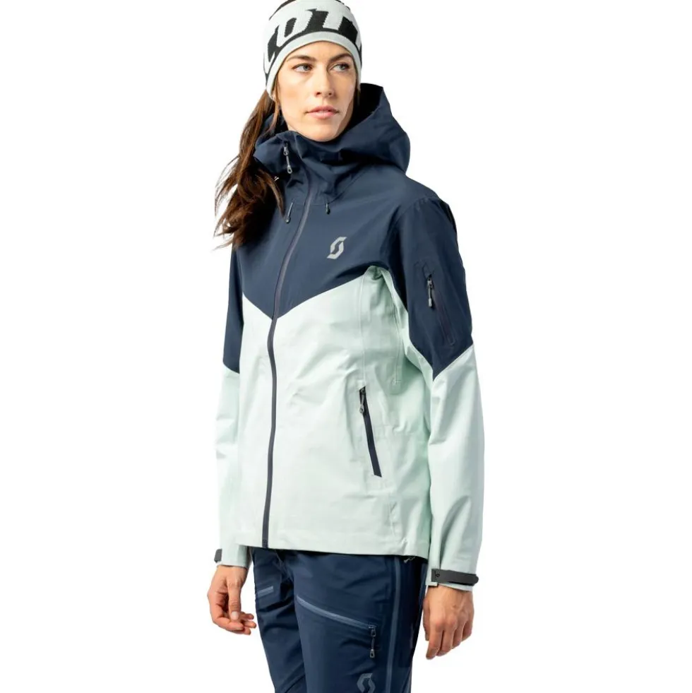 Giubbotto tecnico Scott W's Explorair 3L Jacket Fresh Green Dark Blue