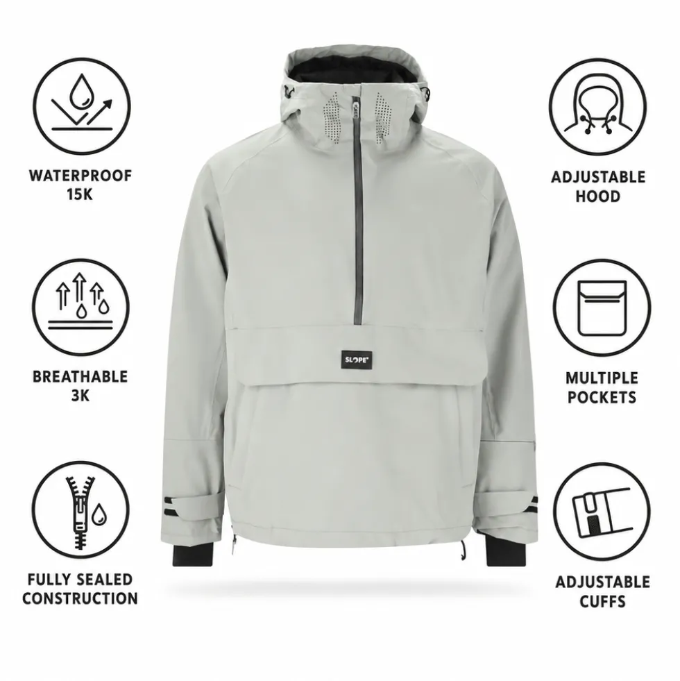 Giubbotto tecnico Slope Ruki M's Ski Anorak Pearl Grey