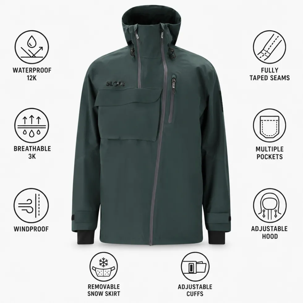 Giubbotto tecnico Slope Zuko M's Jacket Darkest Spruce