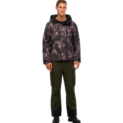 Giubbotto tecnico Superdry Hooded Ski Shell Jacket M's Woodgrain Print
