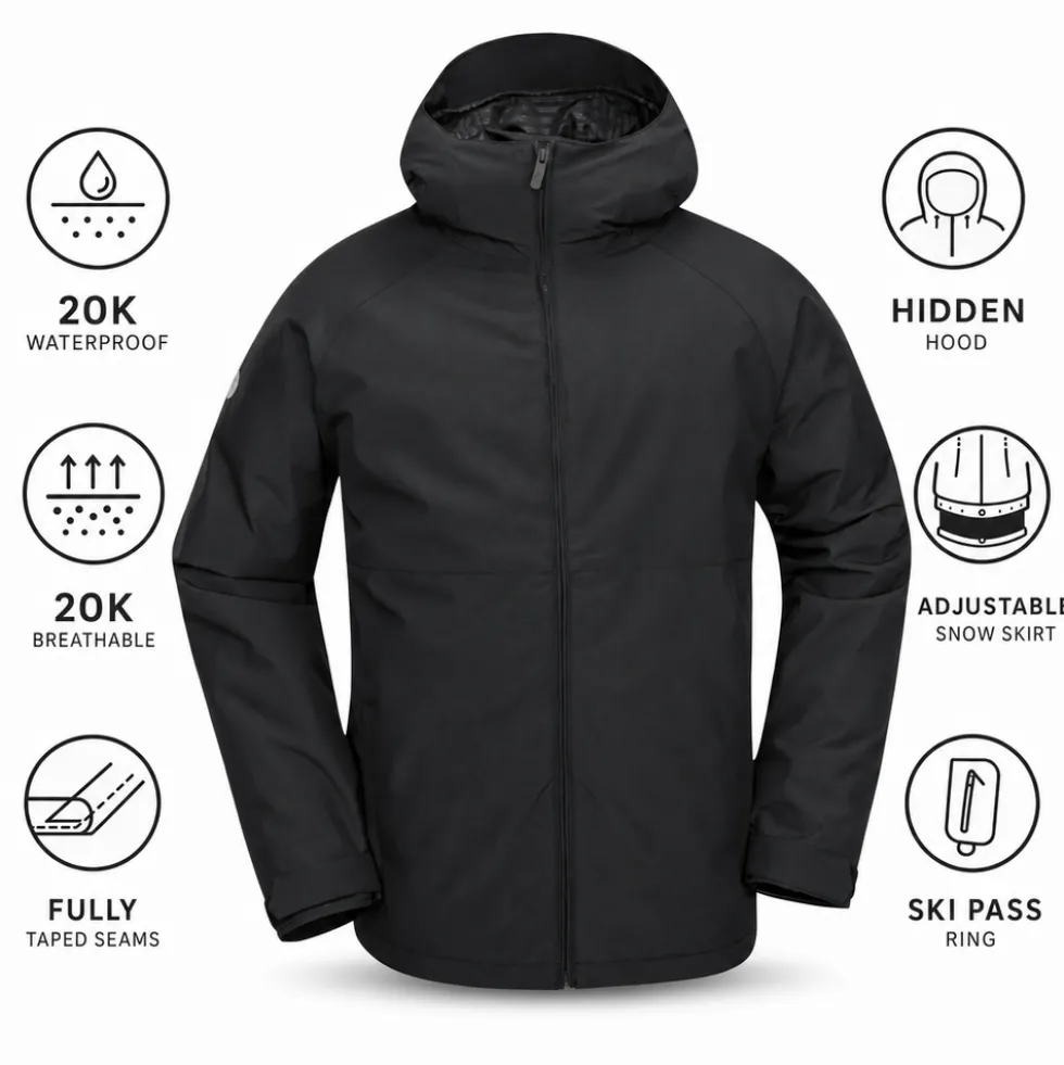 Giubbotto tecnico Volcom 2836 Ins Jacket Black