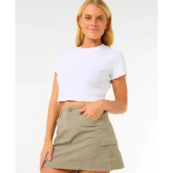Gonna Rip Curl Cruisin Cargo Mini Skirt Sage