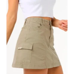 Gonna Rip Curl Cruisin Cargo Mini Skirt Sage
