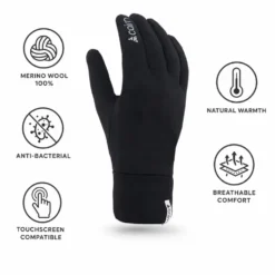 Guanti Cairn Merinos Touch Black