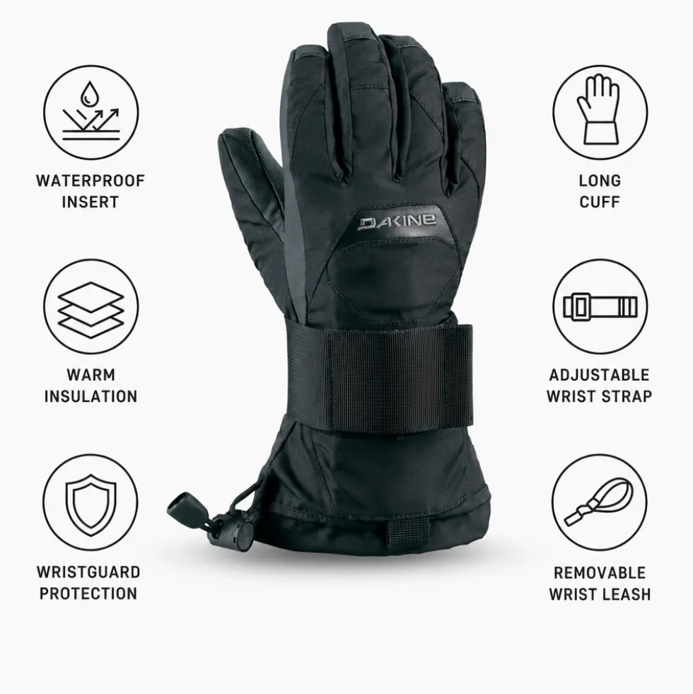 Guanti Dakine Youth Wristguard Glove Black