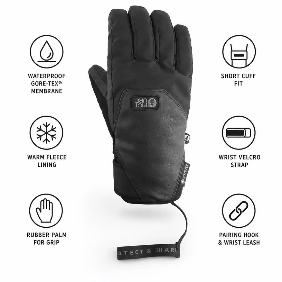 Guanti Picture Pioneer Gore-Tex Gloves Black