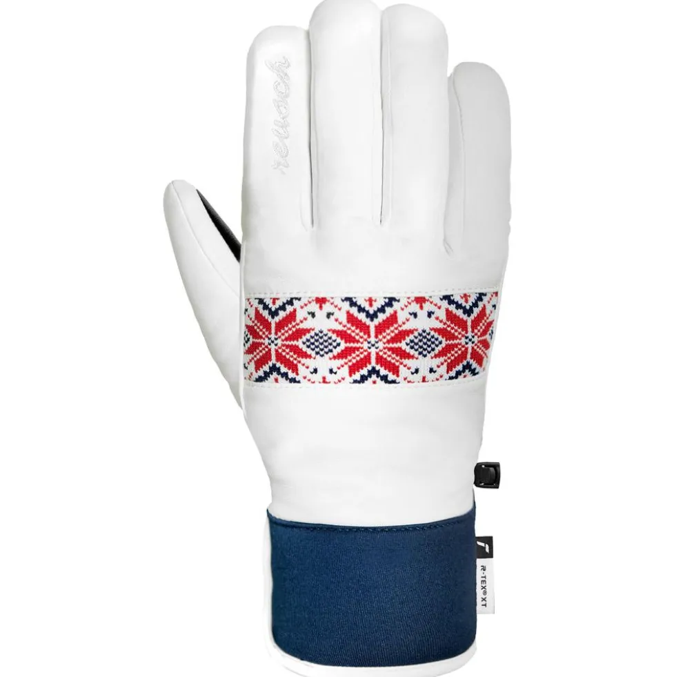 Guanti Reusch Charlize R-Tex® Xt White Dress Blue Fire Red