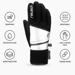 Guanti Reusch Tessa Stormbloxx Black Shiny Silver