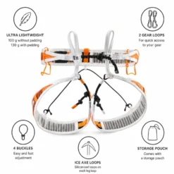 Imbracature Petzl Fly Orange White