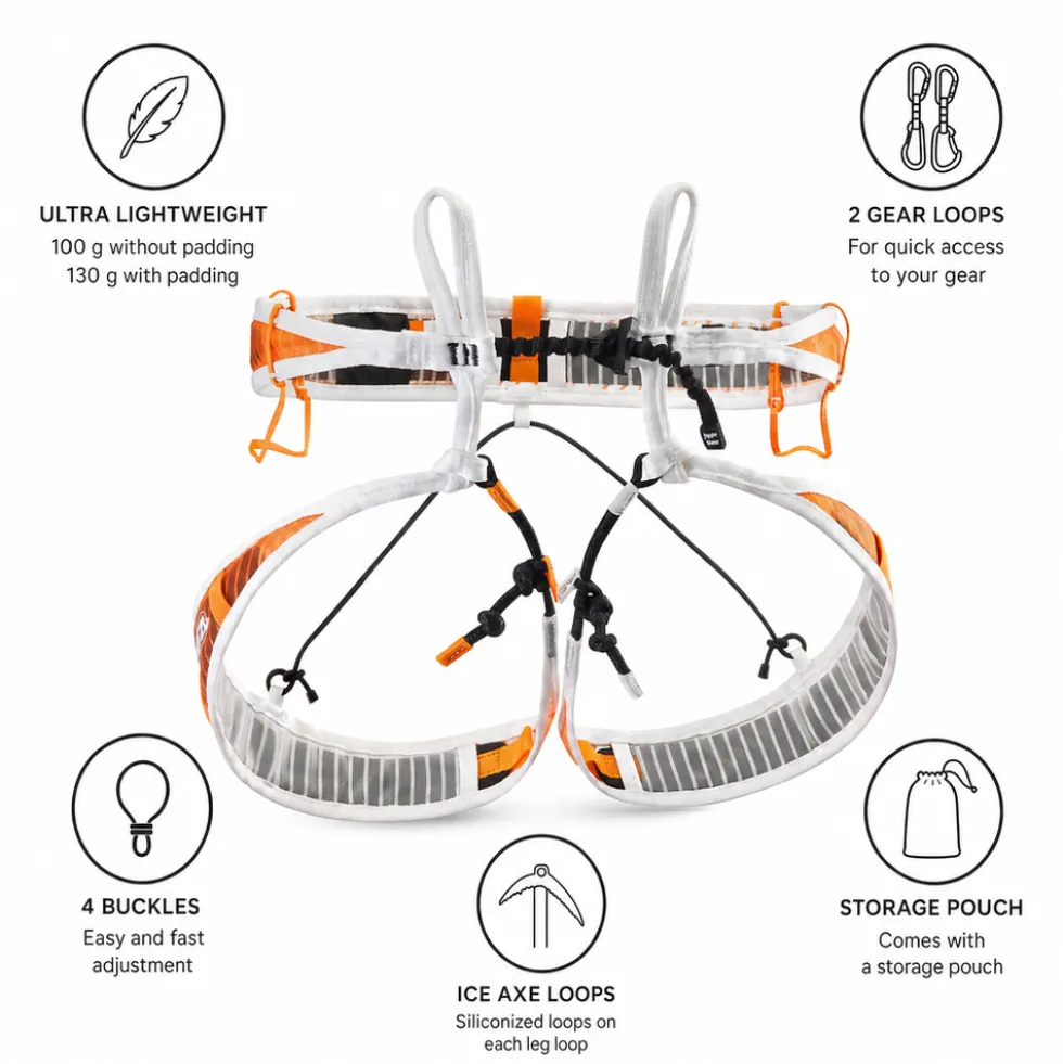 Imbracature Petzl Fly Orange White