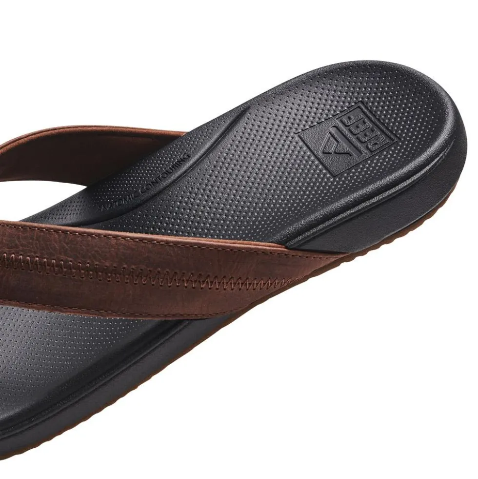 Infradito Reef Cushion Phantom 2.0 Leather Brown Black