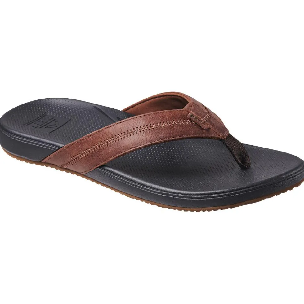 Infradito Reef Cushion Phantom 2.0 Leather Brown Black