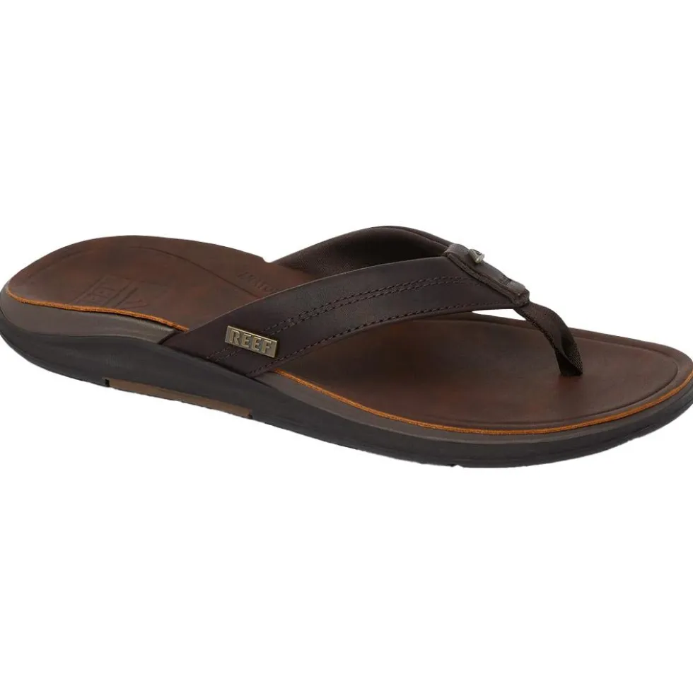 Infradito Reef Leather Offshore Dark Brown