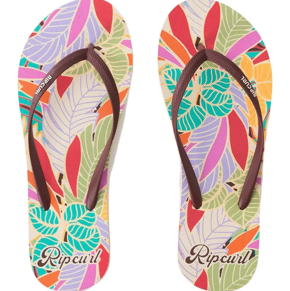 Infradito Rip Curl Mixed Bloom Open Toe Dark Chocolate