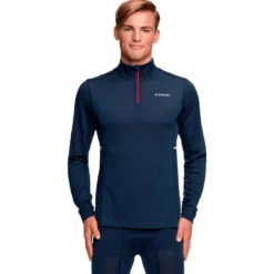 Intimo Tecnico Bjorn Daehlie Performance Wool Half Zip Navy